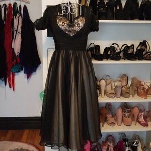 Tatyana Boutique Black and Champagne Dress
